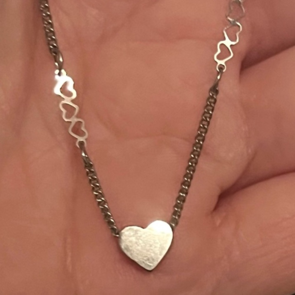 Silver Triple Heart Necklace